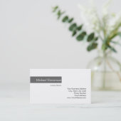 Clean Grey Striped White Consultant Visitekaartje (Staand voorkant)