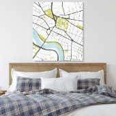 CLEAN HARVARD UNIVERSITY MASSACHUSETTS OUTLINE MAP CANVAS AFDRUK (Insitu (Slaapkamer))