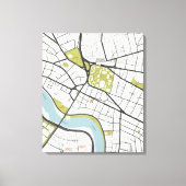 CLEAN HARVARD UNIVERSITY MASSACHUSETTS OUTLINE MAP CANVAS AFDRUK (Voorkant)