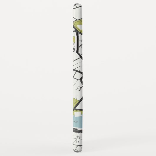 CLEAN HARVARD UNIVERSITY MASSACHUSETTS OUTLINE MAP Case-Mate iPhone CASE (Achterkant/rechts)