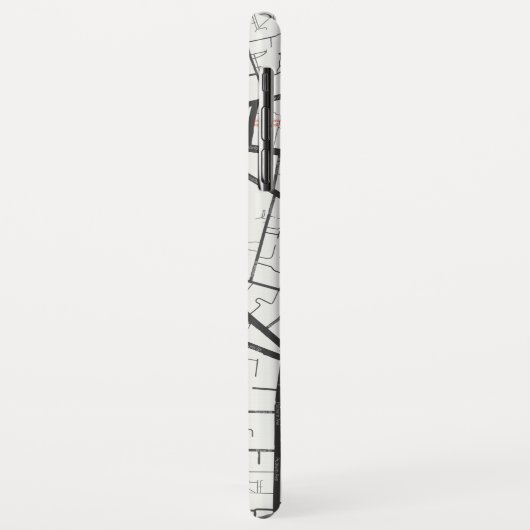 CLEAN HARVARD UNIVERSITY MASSACHUSETTS OUTLINE MAP Case-Mate iPhone CASE (Achterkant/links)