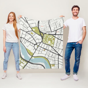 CLEAN HARVARD UNIVERSITY MASSACHUSETTS OUTLINE MAP FLEECE DEKEN