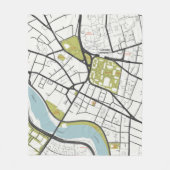 CLEAN HARVARD UNIVERSITY MASSACHUSETTS OUTLINE MAP FLEECE DEKEN (Voorkant)