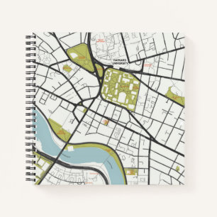 CLEAN HARVARD UNIVERSITY MASSACHUSETTS OUTLINE MAP NOTITIEBOEK