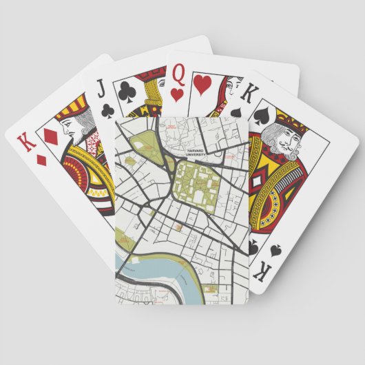 CLEAN HARVARD UNIVERSITY MASSACHUSETTS OUTLINE MAP POKERKAARTEN (Achterkant)