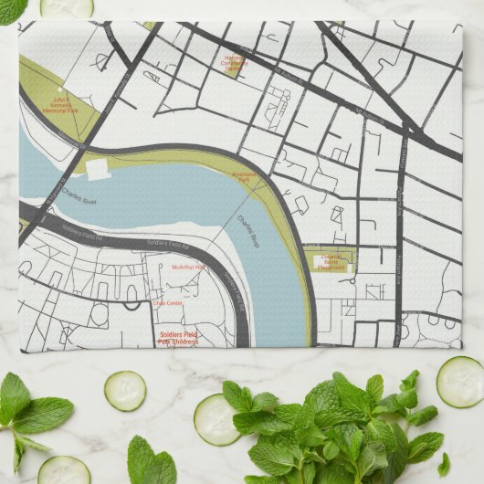 CLEAN HARVARD UNIVERSITY MASSACHUSETTS OUTLINE MAP THEEDOEK (Gevouwen)