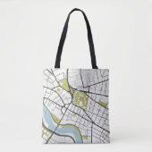 CLEAN HARVARD UNIVERSITY MASSACHUSETTS OUTLINE MAP TOTE BAG (Voorkant)