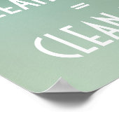 Clean Home Equals Clean Mind Cleanliness Poster (Hoek)