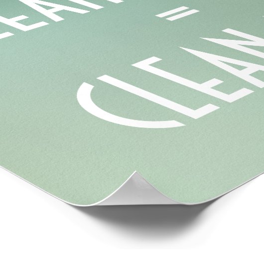 Clean Home Equals Clean Mind Cleanliness Poster (Hoek)