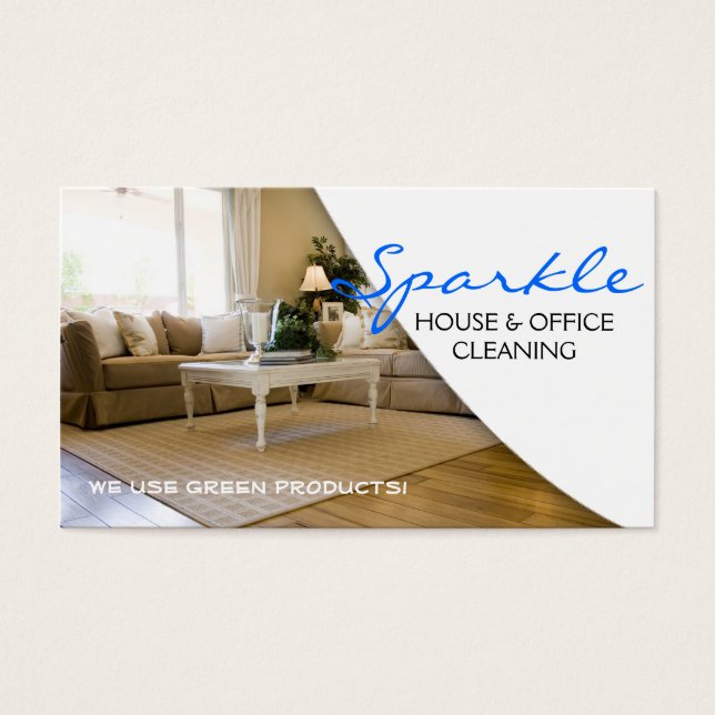 Clean House Cleaners Business Visitekaartje (Voorkant)