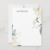 CLEAN IVORY GREEN WATERVERF FLORAAL PERSONALISEERD NOTITIEKAARTJE (Voorkant)