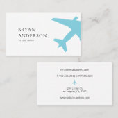 Clean Jet Silhouette Kaart – Minimal Aviation Look Visitekaartje (Voorkant / Achterkant)