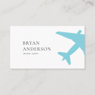 Clean Jet Silhouette Kaart – Minimal Aviation Look Visitekaartje