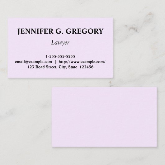 Clean & Lawyer Visitekaartje (Voorkant / Achterkant)