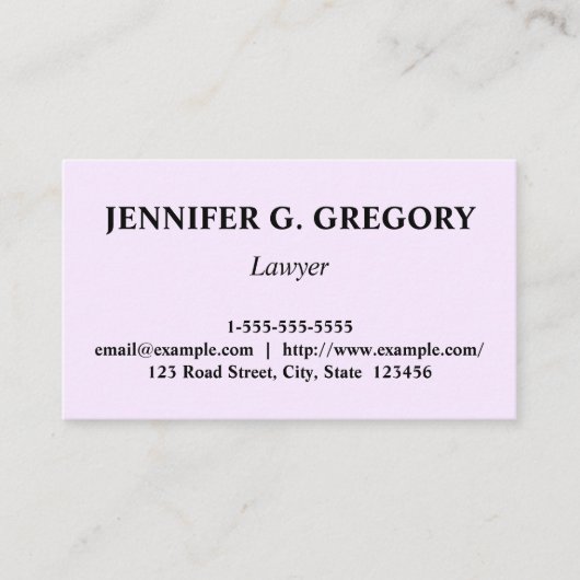 Clean &  Lawyer Visitekaartje (Voorkant)