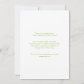 Clean Lime Green Elegant Wedding Kaart (Achterkant)