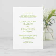 Clean Lime Green Elegant Wedding