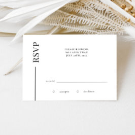 Clean Line Minimalistische bruiloft RSVP Kaart