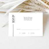 Clean Line Minimalistische bruiloft RSVP Kaart