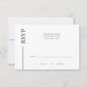 Clean Line Minimalistische bruiloft RSVP Kaart (Voorkant)