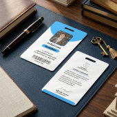 Clean Lines & Class: Minimalistisch blauw leraar I Badge