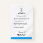 Clean Lines & Class: Minimalistisch blauw leraar I Badge (Achterkant)