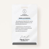 Clean Lines & Class: Minimalistisch grijs leraar I Badge (Achterkant)