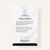 Clean Lines & Class: Minimalistisch zwart leraar I Badge (Achterkant)