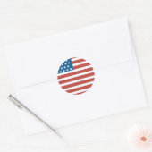 Clean Lines US Vlag 4 juli Ronde Sticker (Envelop)