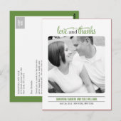 Clean Look Wedding Dank je wel kaart (Voorkant / Achterkant)