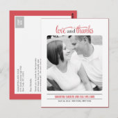 Clean Look Wedding Dank je wel kaart (Voorkant / Achterkant)