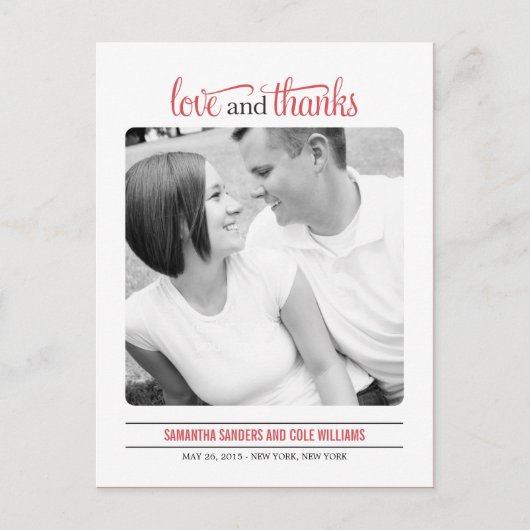Clean Look Wedding Dank je wel kaart (Voorkant)
