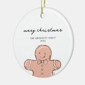 Clean Merry Christmas Ginger Bread Man Keramisch Ornament (Links)