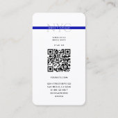 Clean Minimal Blue Line Law Politie Initialen Visitekaartje (Achterkant)