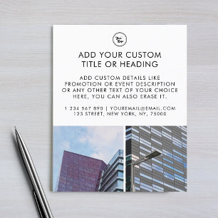 Clean Minimal Custom Business Logo 2 Foto Flyer