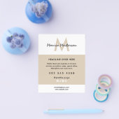 Clean minimalism white sand tan salon flyer (Enkel)