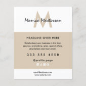Clean minimalism white sand tan salon flyer (Voorkant)