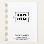 Clean minimalist aangepaste monogram naam Initiale Planner (Voorkant)