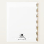 Clean minimalist aangepaste monogram naam Initiale Planner (Achterkant)