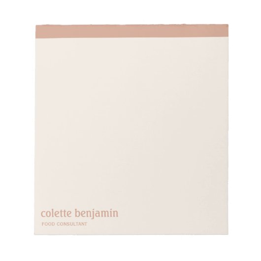 Clean Minimalist Antique Orange & Pale Peach Notitieblok (Voorkant)