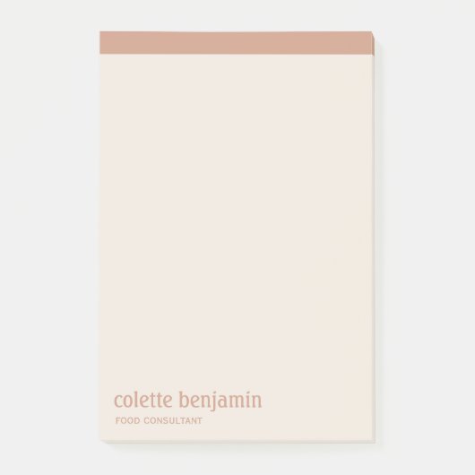 Clean Minimalist Antique Orange & Pale Peach Post-it® Notes (Voorkant)