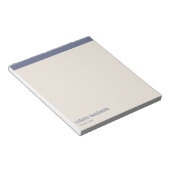 Clean Minimalist Blue-Grey & Pale Peach Notitieblok (Schuin)
