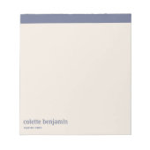 Clean Minimalist Blue-Grey & Pale Peach Notitieblok (Voorkant)