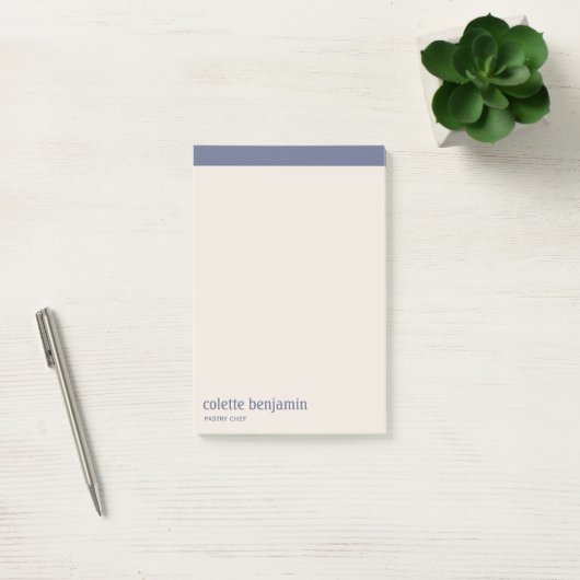 Clean Minimalist Blue-Grey & Pale Peach Post-it® Notes (Kantoor)