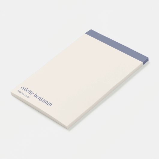 Clean Minimalist Blue-Grey & Pale Peach Post-it® Notes (Schuin)