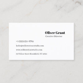 Clean Minimalist Business Card Visitekaartje