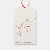 Clean Minimalist Family Name Christmas Present Cadeaulabel (Voorkant)