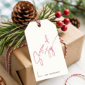 Clean Minimalist Family Name Christmas Present Cadeaulabel