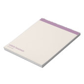 Clean Minimalist Lavender Purple & Pale Peach Notitieblok (Linkerzijde)
