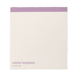 Clean Minimalist Lavender Purple & Pale Peach Notitieblok
